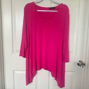 Melissa Paige Fuchsia Pink Long Sleeve Blouse